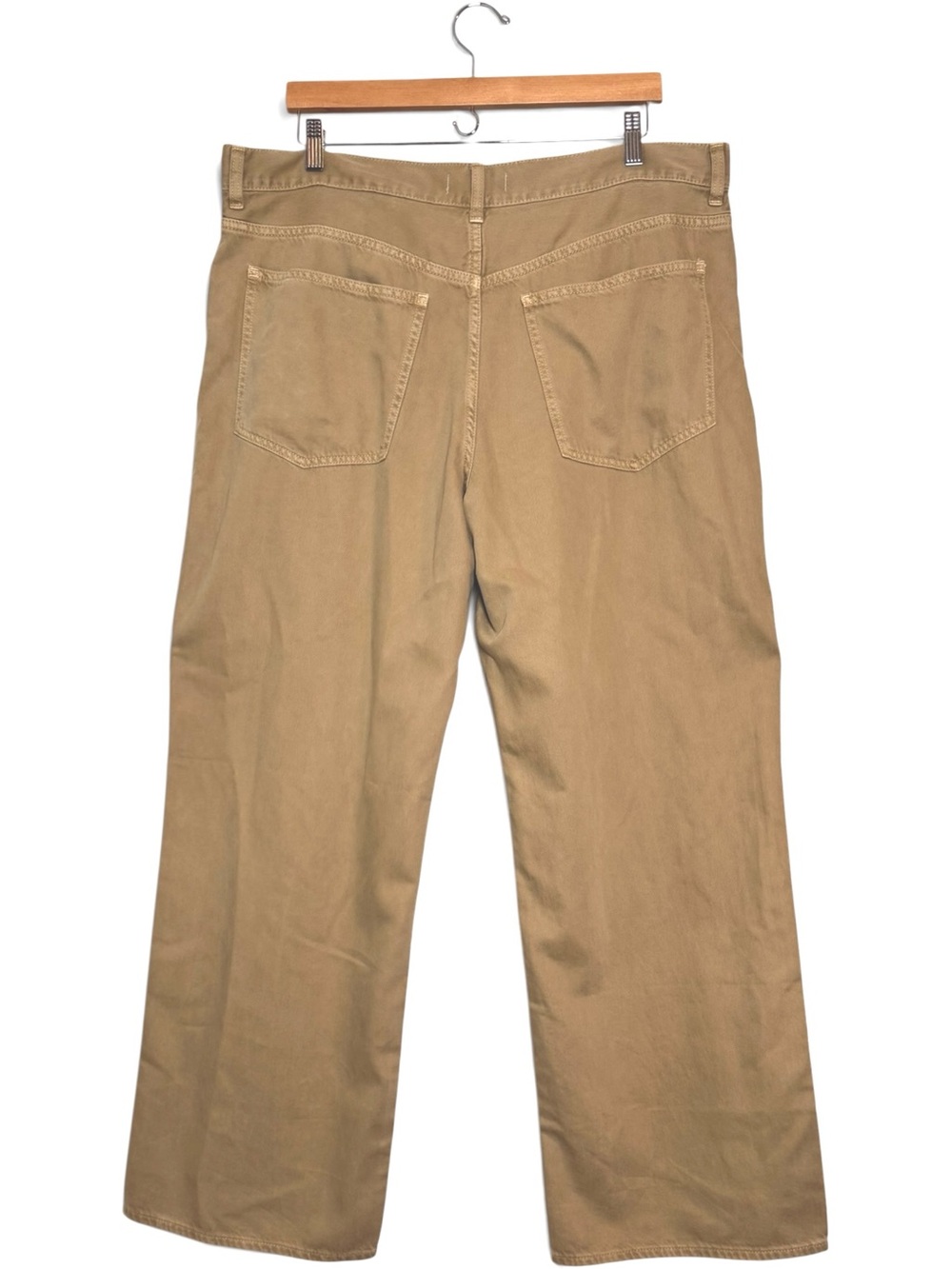 NWT Madewell Low-Slung Baggy Pleated Jeans Khaki W32 Airy Denim - Picture 5 of 15